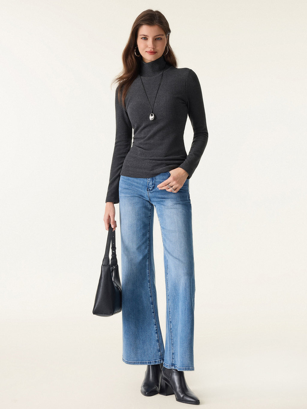 MaxWarm Turtleneck Long Sleeve Built-In Bra Top 3.0