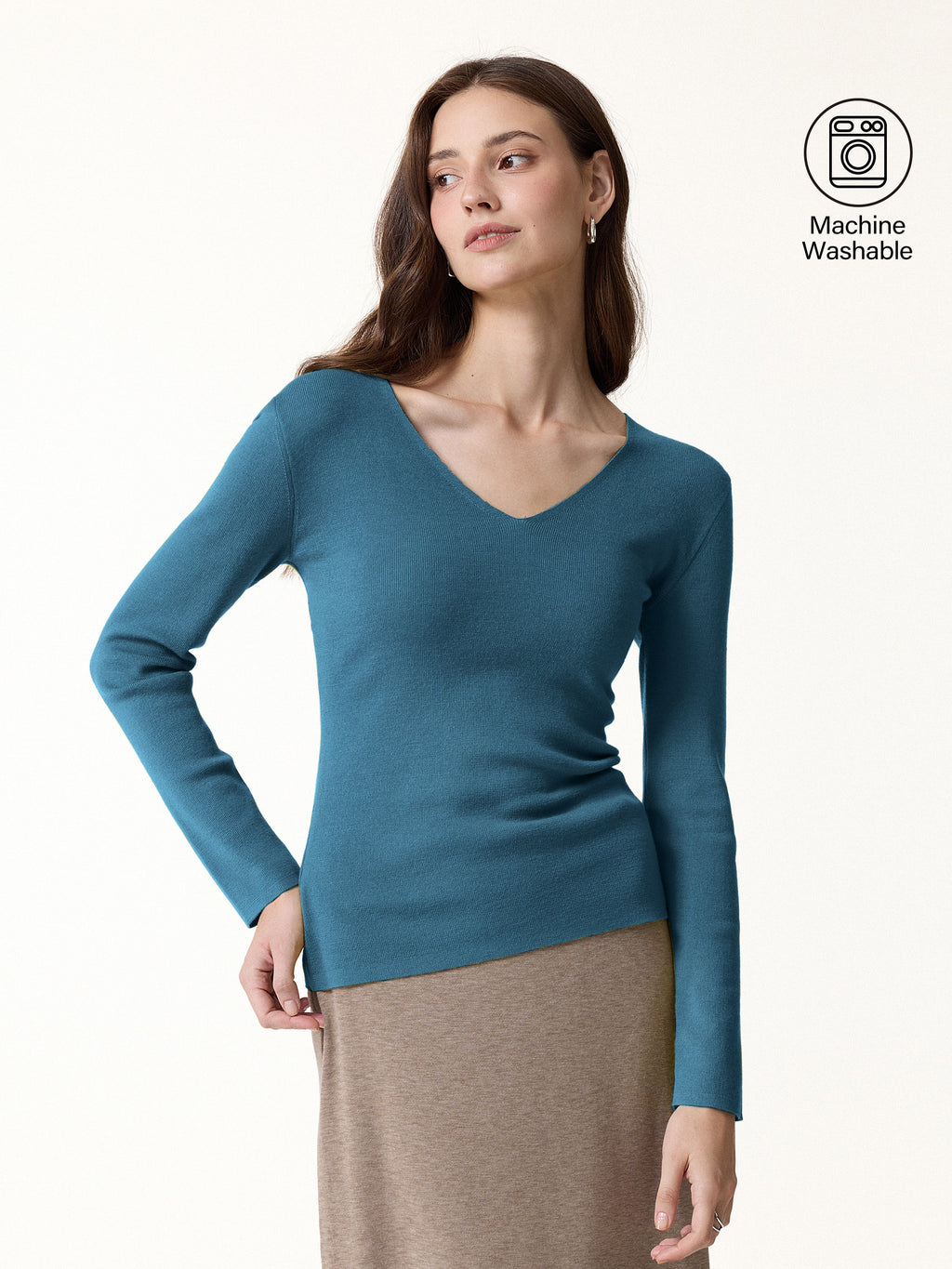 The Everyday V-Neck Merino-Blend Sweater