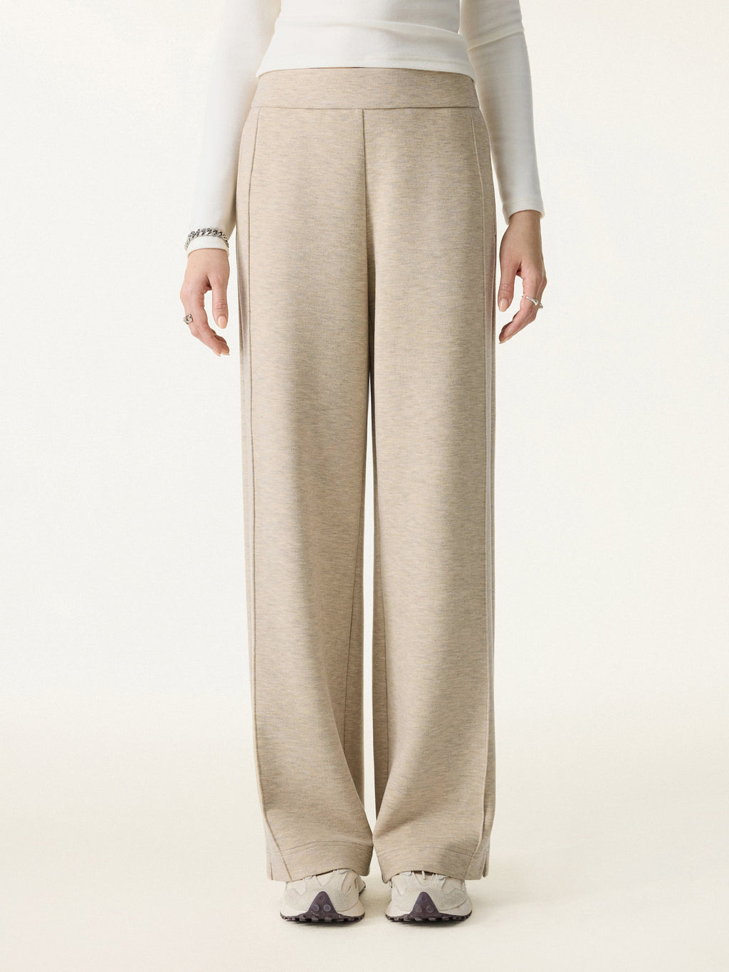 FuzzLuxe High-Rise Wide Leg Pintuck Pants with Pockets