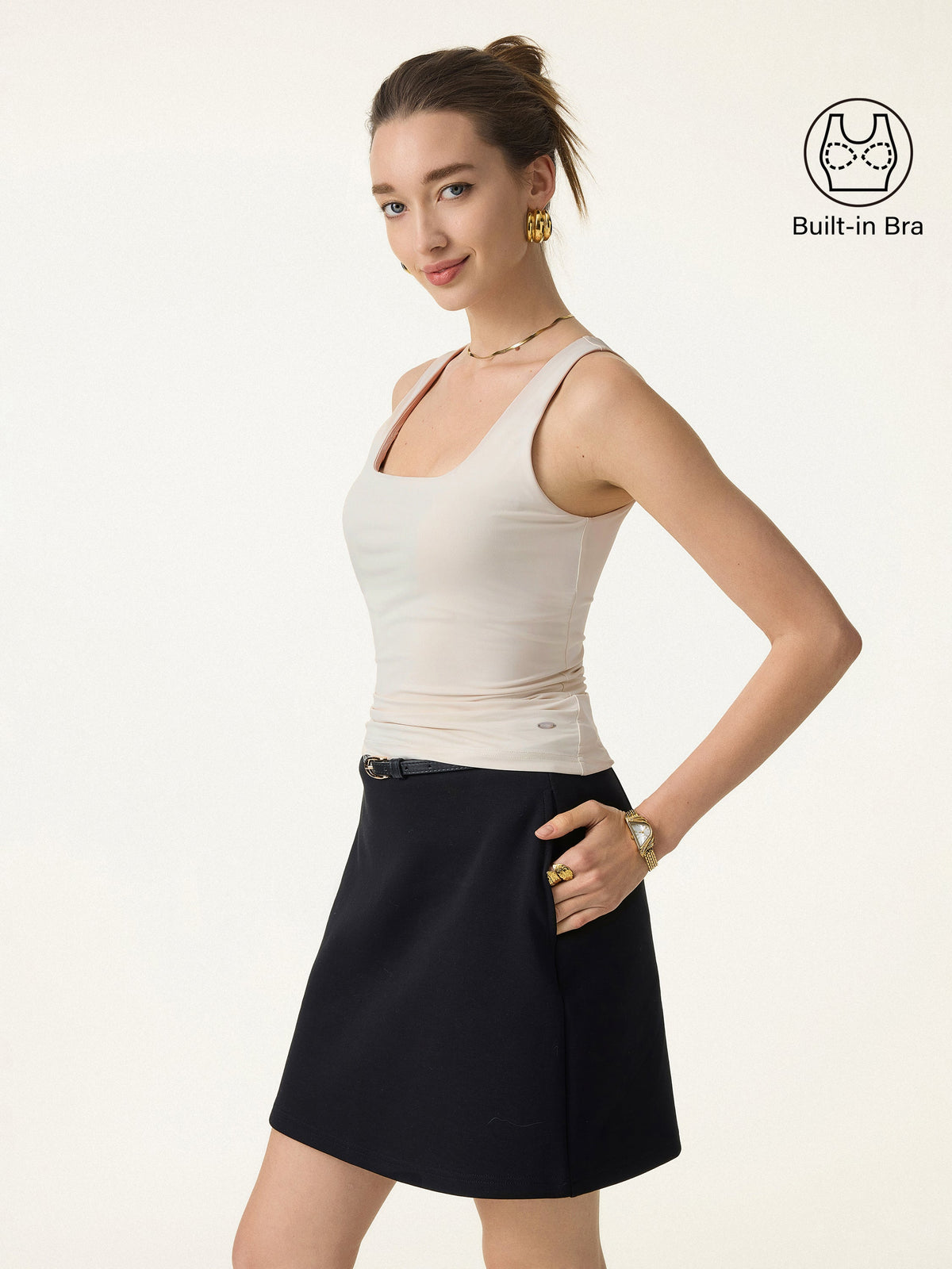 Back Smoothing Cooling Essential Summer Bandless Built-In Bra Tank 2.0