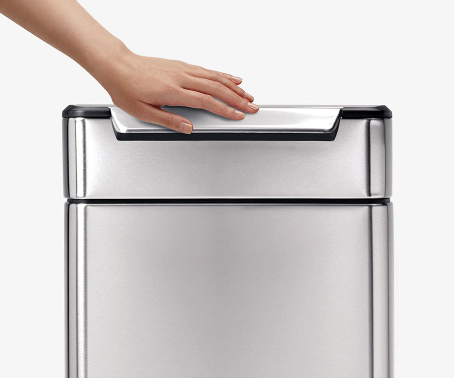 48L Dual Compartment Rectangular Touch-Bar Can feature