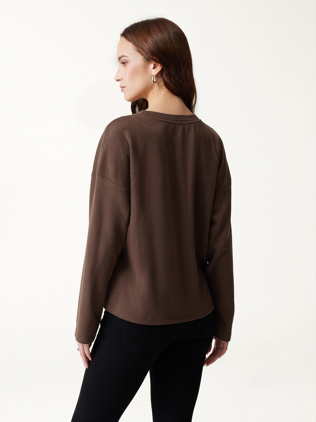 3Pcs Set Long Sleeve Midi Cardigan with Pockets & Boatneck Long Sleeve Top & Wide-Leg Pants with Pockets