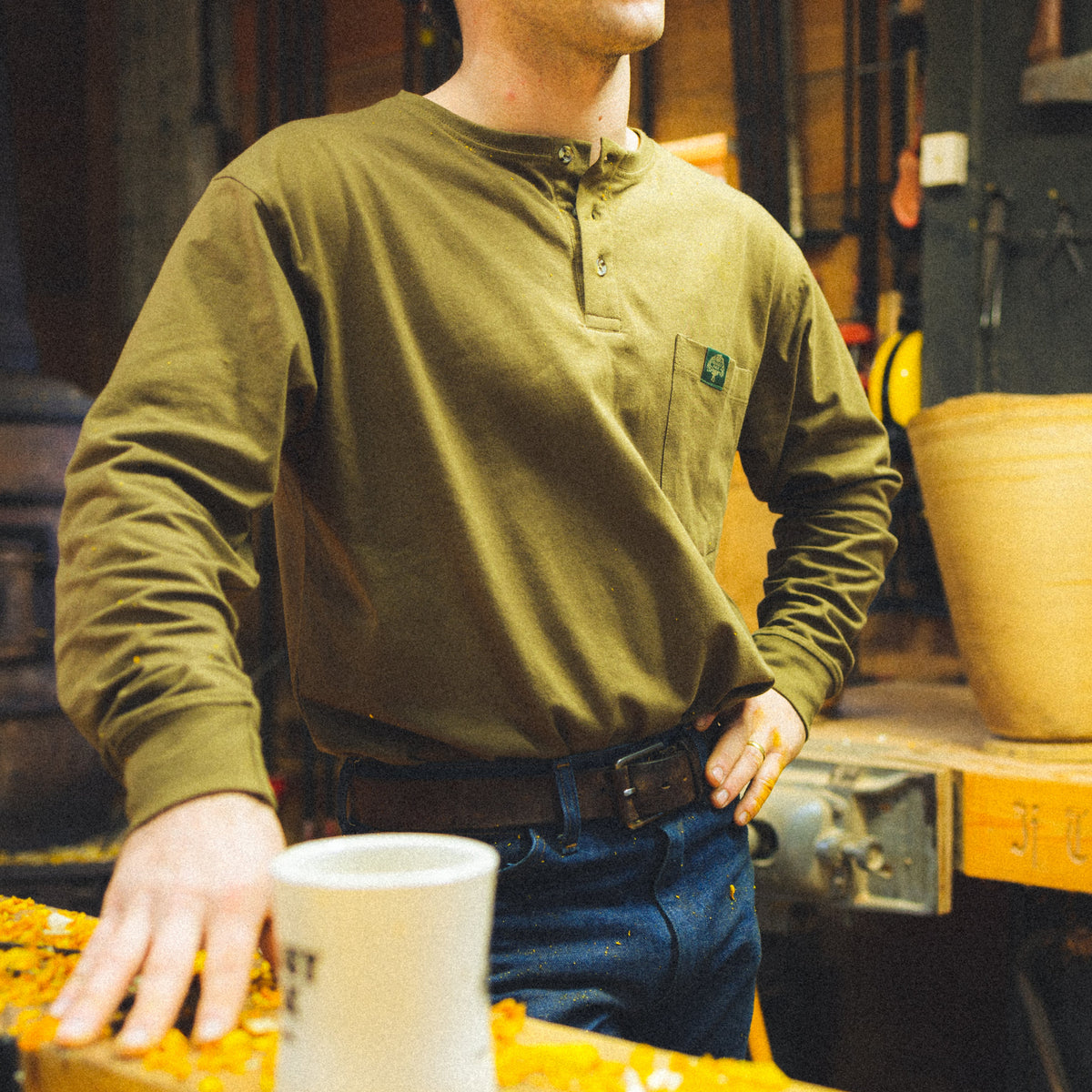Cottrell Camp Henley Long Sleeve