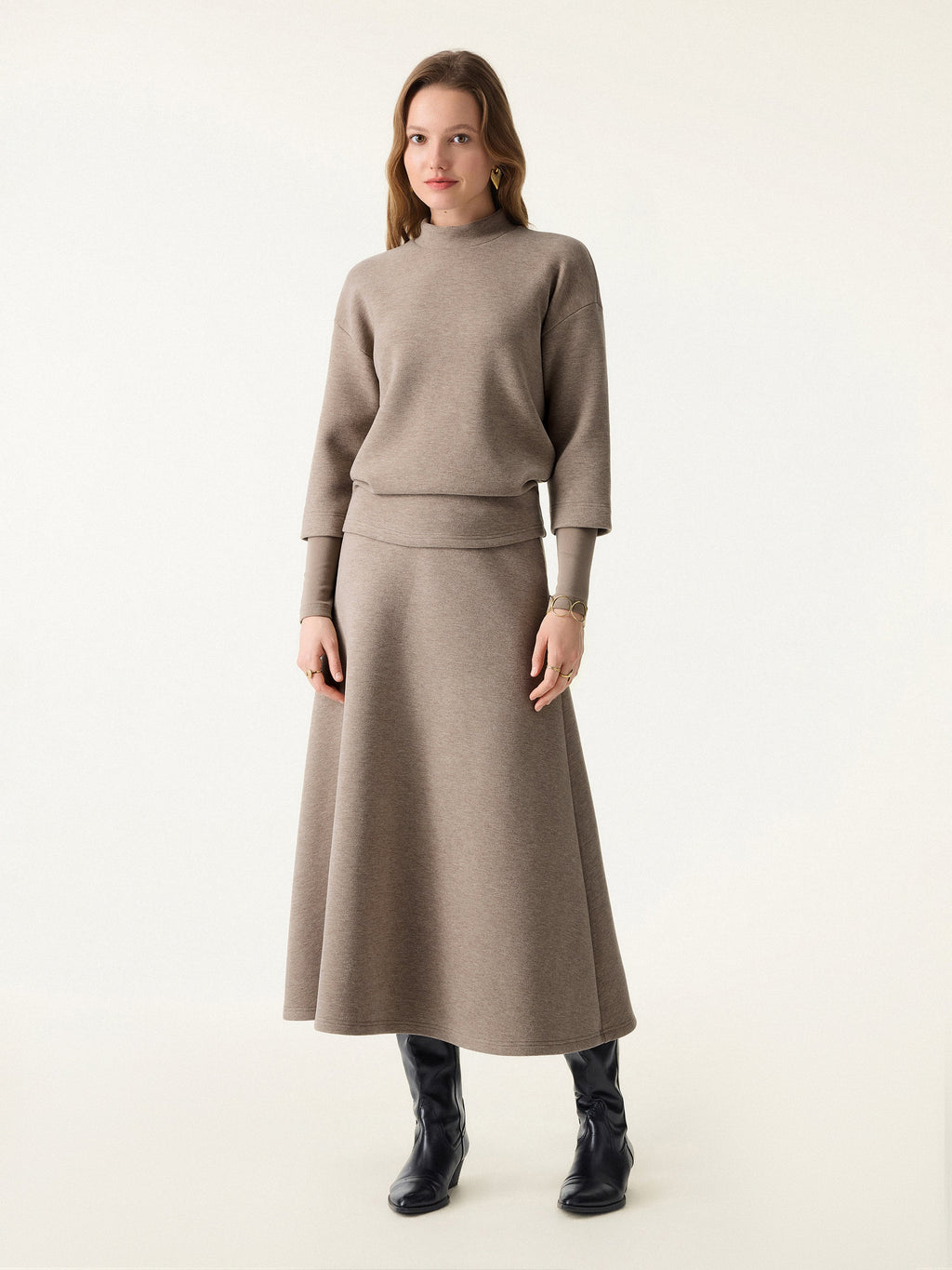 FuzzLuxe Essential Midi A-line Circle Skirt