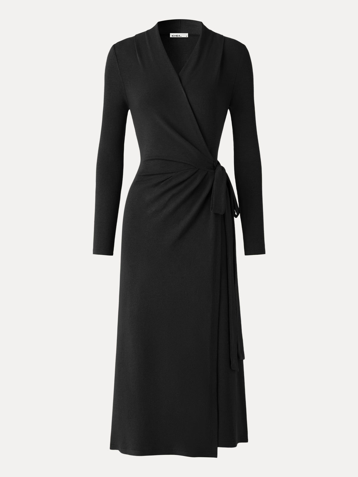 LiteWarm Classic Long Sleeve Midi Wrap Dress