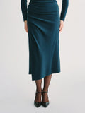 LiteWarm High-Rise Side-Tuck A-Line Midi Skirt