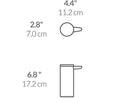rechargeable liquid soap sensor pump, 2 pack [club SKU] dimensions