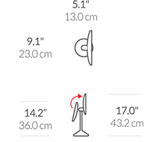 Sensor Mirror Pro Round dimensions