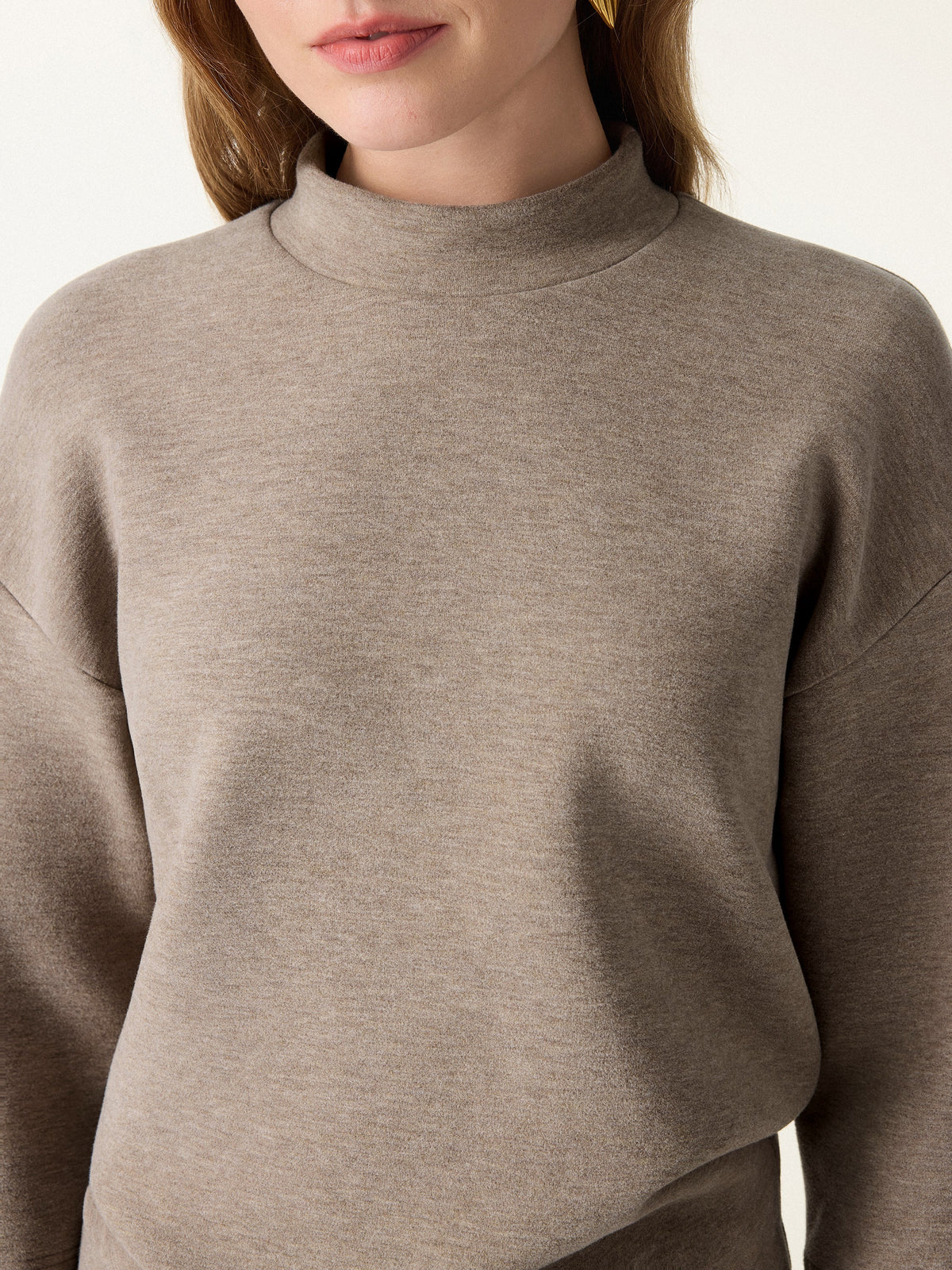 FuzzLuxe Mockneck Sleeve-Warmer Top