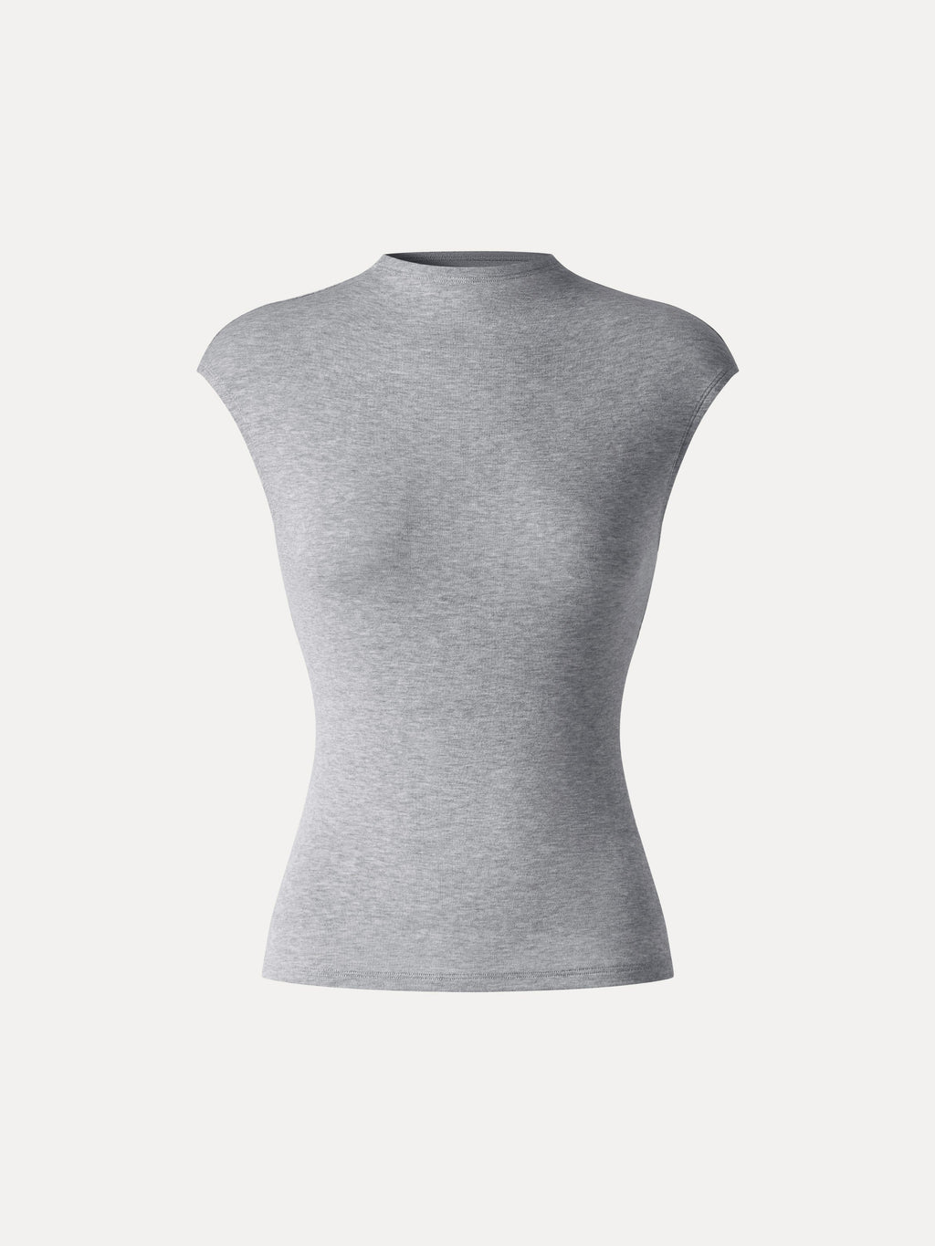 LiteWarm Lyocell-Wool Mock Neck Sleeveless Top