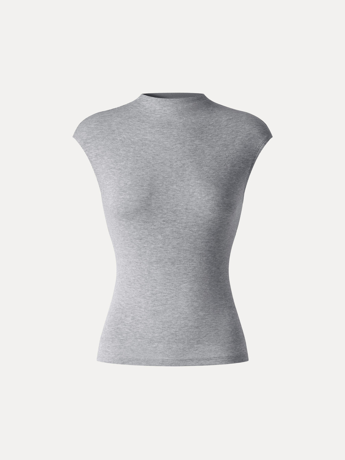 LiteWarm Lyocell-Wool Mock Neck Sleeveless Top