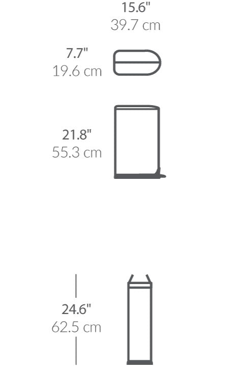 18L Butterfly Step Can dimensions