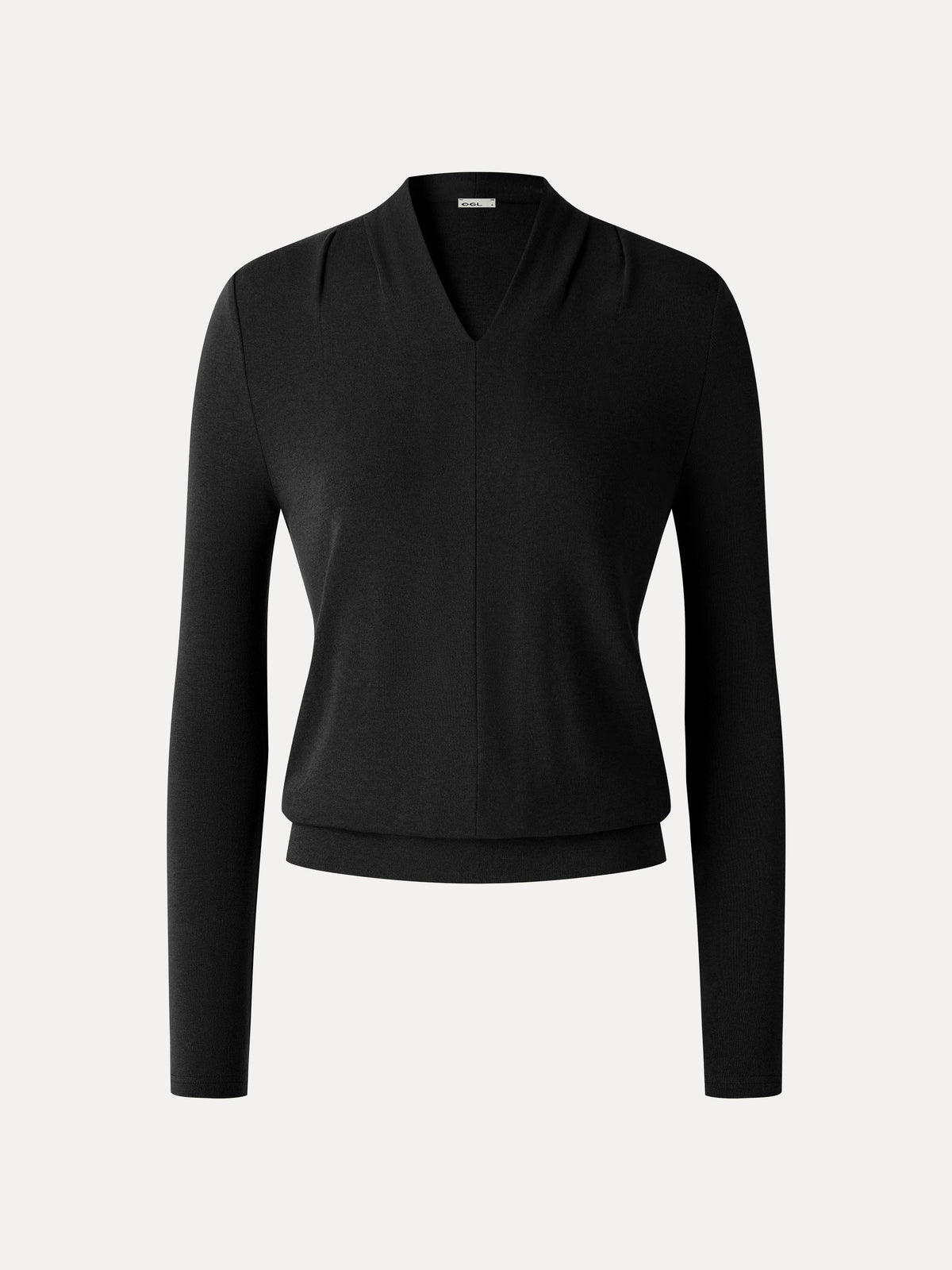 LiteWarm V-Neck Long Sleeve Tucked Shoulder Top