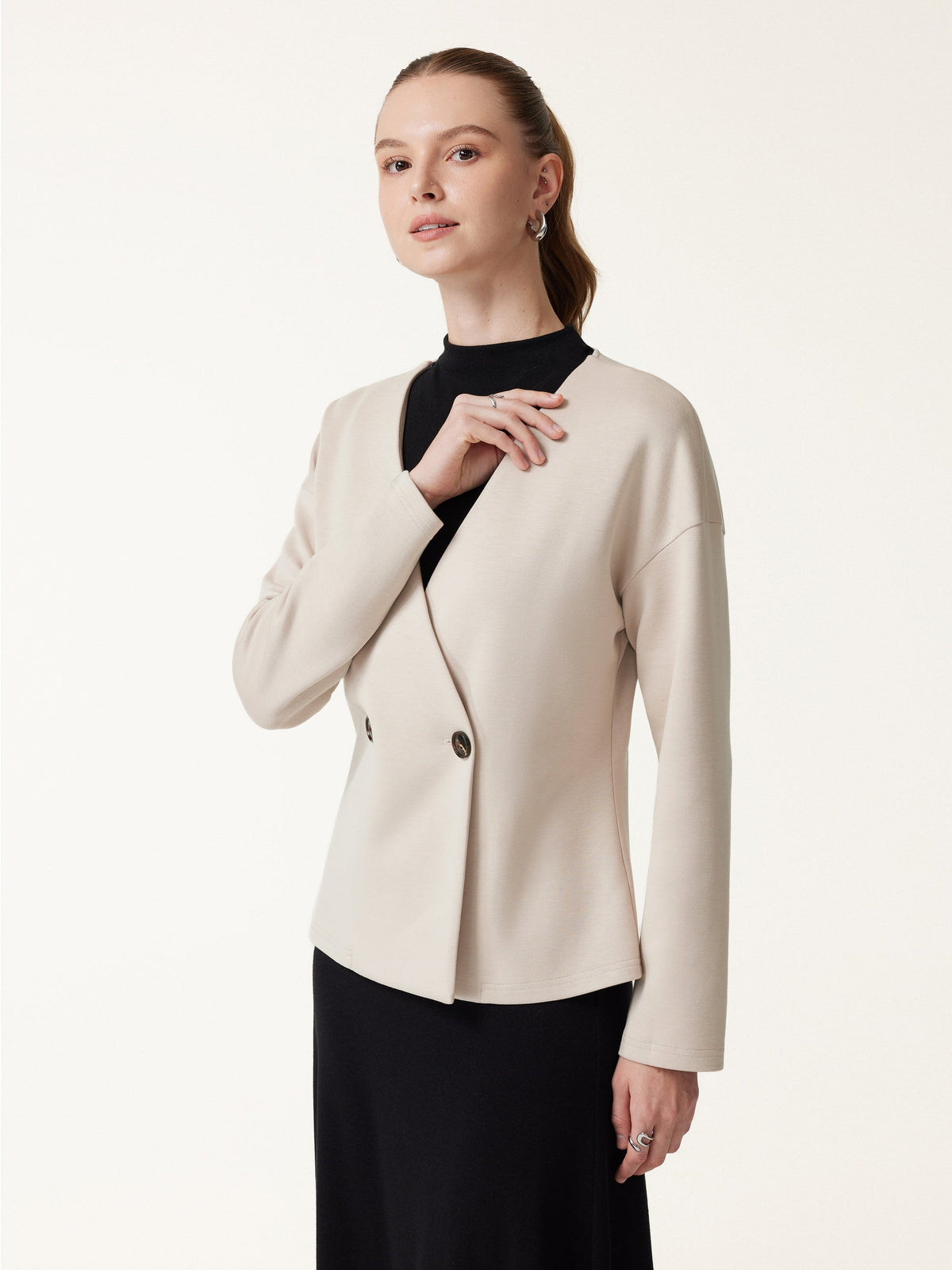 LiteWarm Spacer Knit Long Sleeve Cardigan