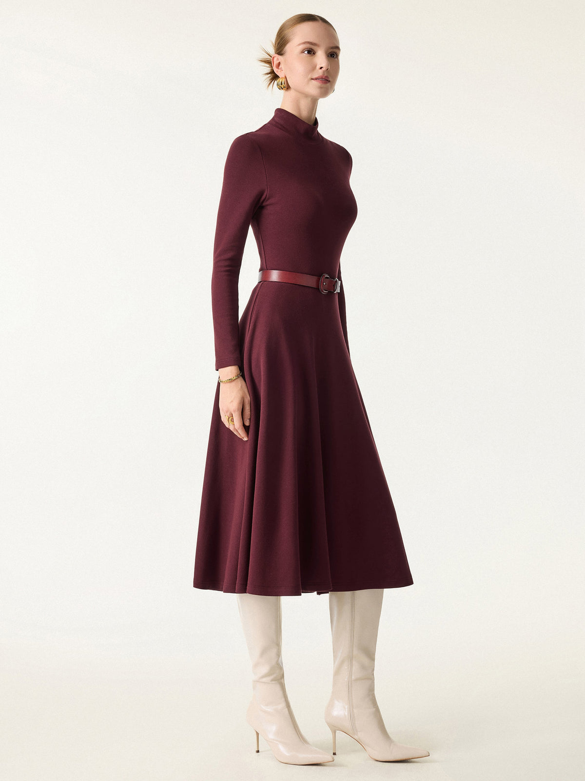 ProWarm Mockneck Midi Built-In Bra Dress 3.0 with Pockets