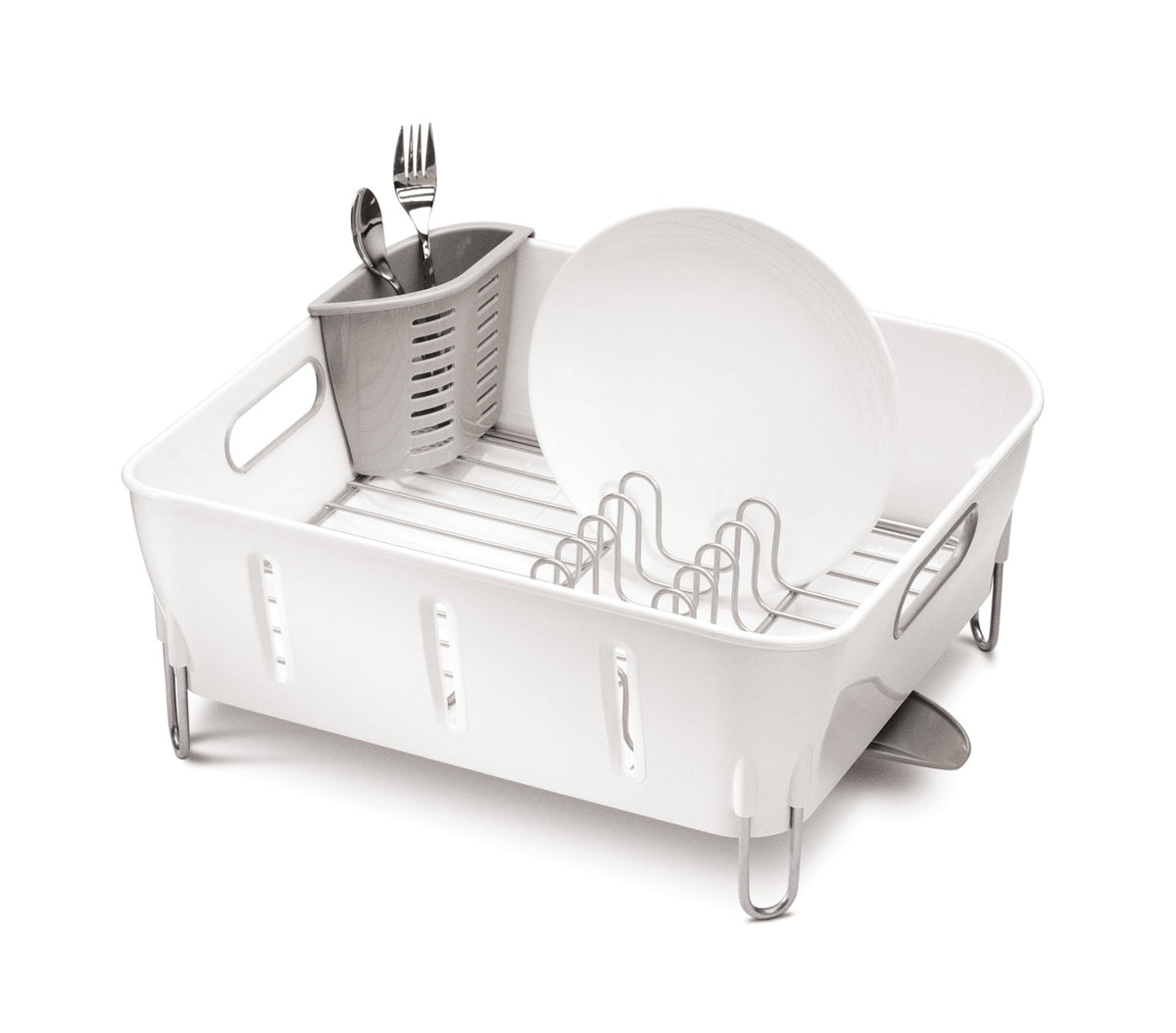 White Plastic Compact Dishrack