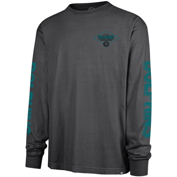 Miami Dolphins '47 Cairn Ravine Foundation Throwback Long Sleeve T-Shirt - Black