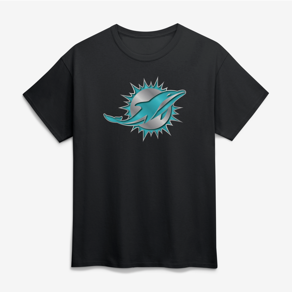 Miami Dolphins Big & Tall Forged Mascot T-Shirt - Black