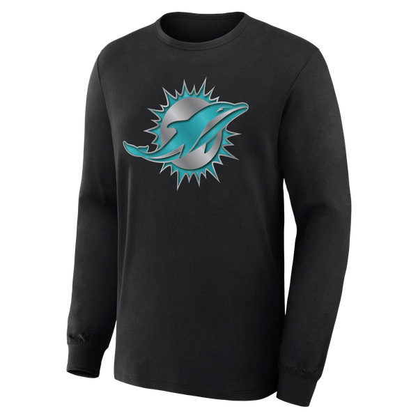 Miami Dolphins Forged Mascot Long Sleeve T-Shirt - Black