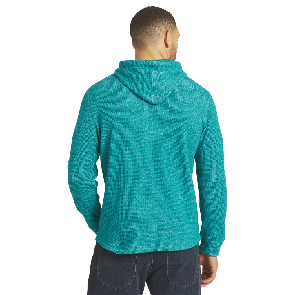 Miami Dolphins Darius Rucker Collection by Fanatics Waffle Knit Hooded Tri-Blend Long Sleeve T-Shirt - Aqua