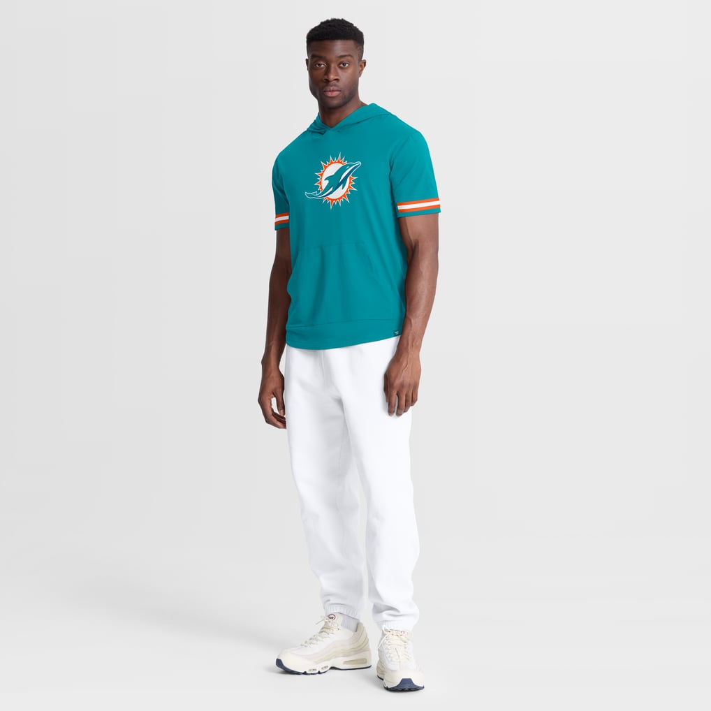 Miami Dolphins Fanatics Optimal Play Short Sleeve Hooded T-Shirt - Aqua