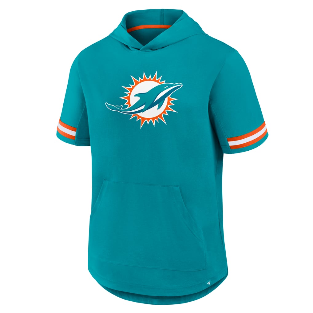 Miami Dolphins Fanatics Optimal Play Short Sleeve Hooded T-Shirt - Aqua