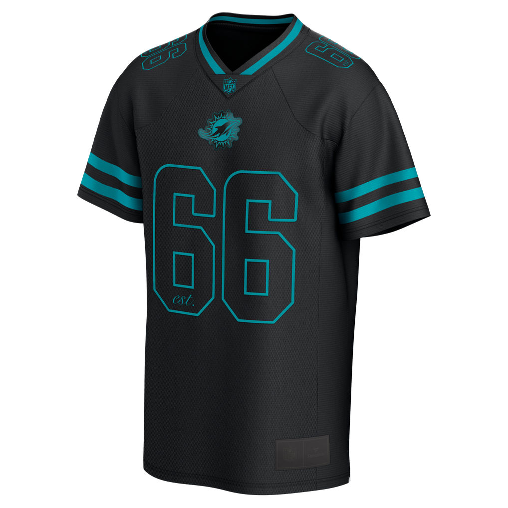 Miami Dolphins Fanatics After Hours Fashion Mesh Jersey Top - Black