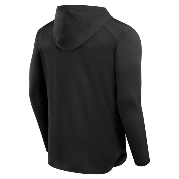 Miami Dolphins Fanatics Front Office Power Mono Long Sleeve Hoodie T-Shirt - Black