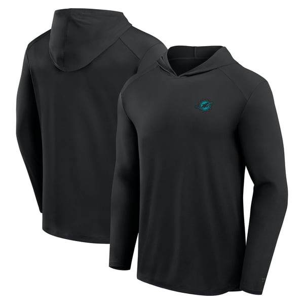 Miami Dolphins Fanatics Front Office Power Mono Long Sleeve Hoodie T-Shirt - Black