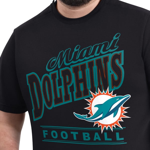Miami Dolphins G-III Sports by Carl Banks Adaptive Headliner Graphic T-Shirt - Black