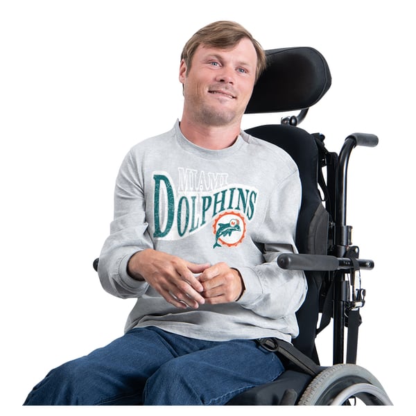 Miami Dolphins G-III Sports by Carl Banks Adaptive Twisted Team Graphics Long Sleeve T-Shirt - Gray