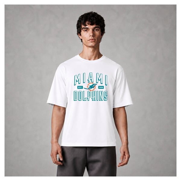 Miami Dolphins Levelwear Luxe Moment Stronghold Knit T-Shirt - White