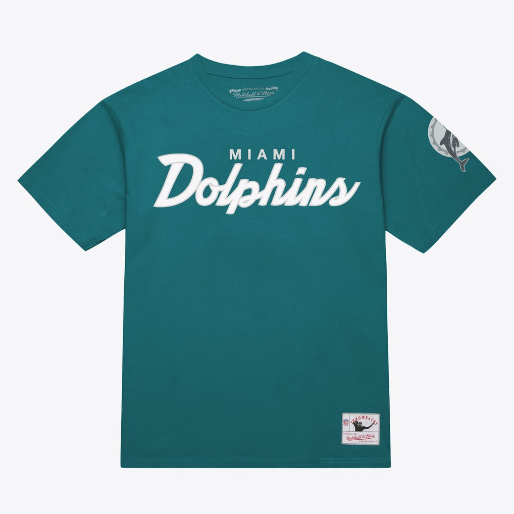 Miami Dolphins Mitchell & Ness Head Coach Classic T-Shirt - Aqua