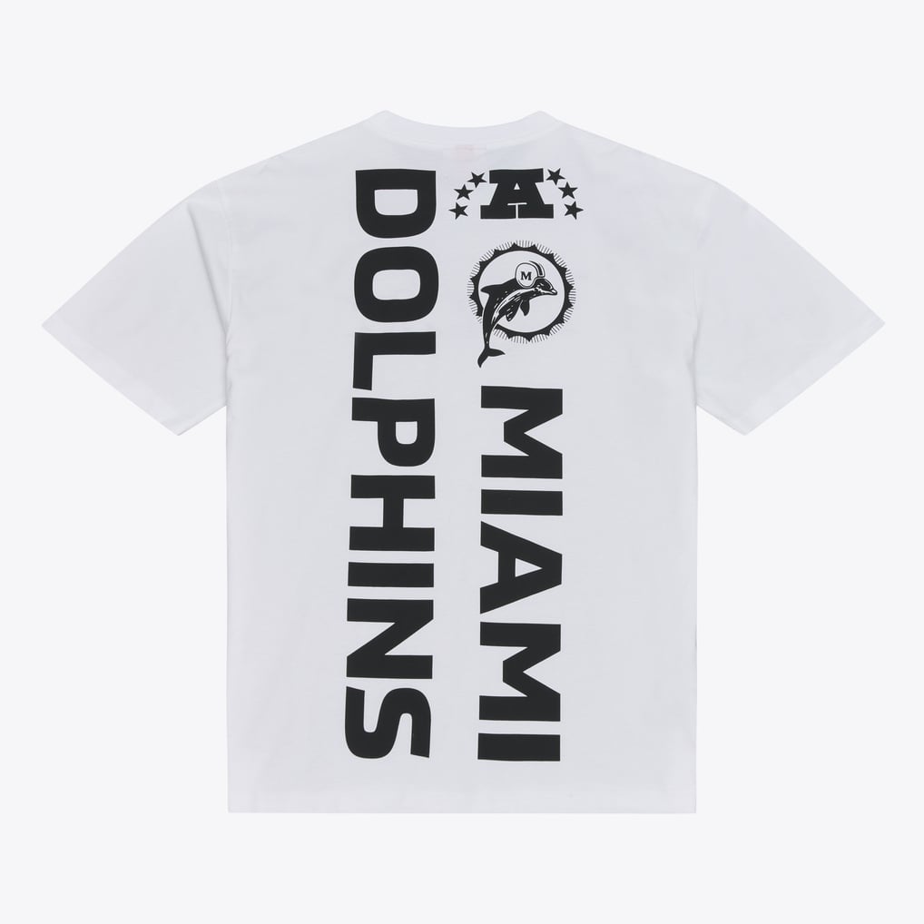Miami Dolphins Mitchell & Ness Monochrome T-Shirt - White