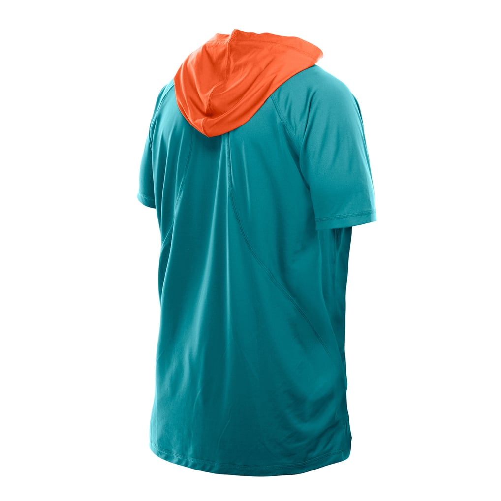  Miami Dolphins New Era Combine Authentic Hooded Raglan Short-Sleeve T-Shirt - Aqua
