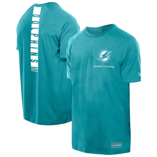 Miami Dolphins New Era Functional Fandom Reflective T-Shirt - Aqua