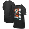 Miami Dolphins New Era Retro Logo Enzyme Washed Oversized T-Shirt - Black