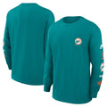 Miami Dolphins Nike Rewind Heavy Max90 Pocket Long Sleeve T-Shirt - Aqua