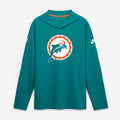 Miami Dolphins Nike Sideline Alternate Lightweight Long Sleeve Hooded Dri-FIT T-Shirt - Aqua