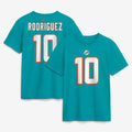 Jacob Rodriguez Miami Dolphins Nike Name & Number T-Shirt - Aqua