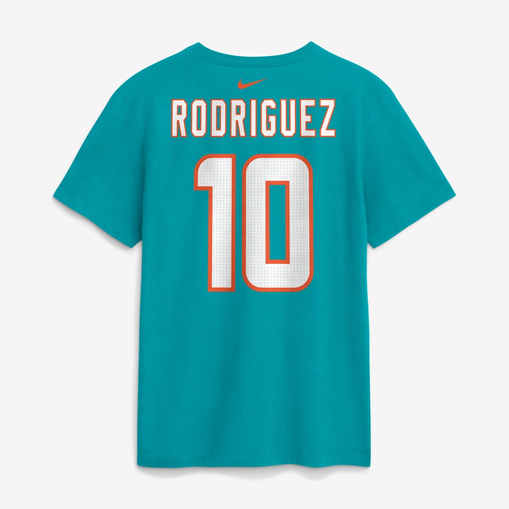 Jacob Rodriguez Miami Dolphins Nike Name & Number T-Shirt - Aqua