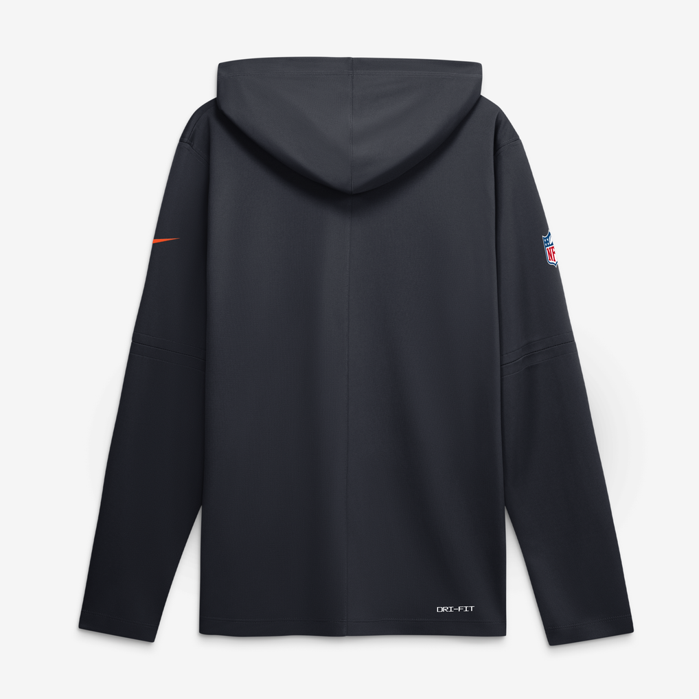  Miami Dolphins Nike Rivalries Collection Sideline Lightweight Hooded Long Sleeve Top - Navy