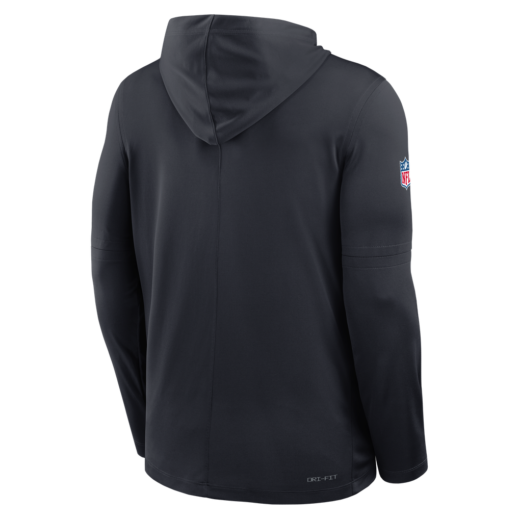  Miami Dolphins Nike Rivalries Collection Sideline Lightweight Hooded Long Sleeve Top - Navy