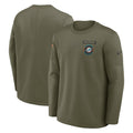 Miami Dolphins Nike 2025 Salute to Service Sideline Coaches Therma-FIT Long Sleeve Shirt - Olive