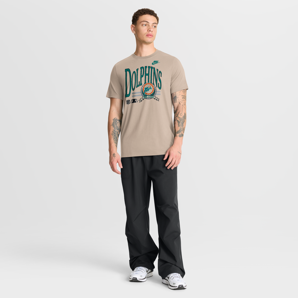 Miami Dolphins Nike Rewind Tri-Blend T-Shirt - Sand