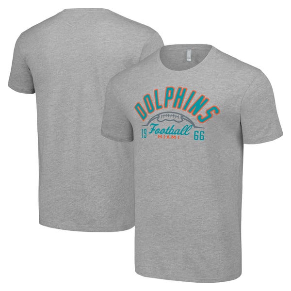 Miami Dolphins Starter Half Ball Team T-Shirt - Heather Gray