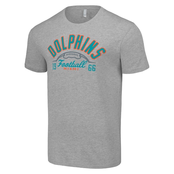 Miami Dolphins Starter Half Ball Team T-Shirt - Heather Gray