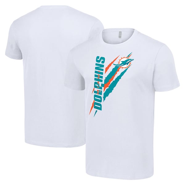 Miami Dolphins Starter Color Scratch T-Shirt - White