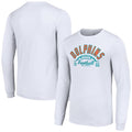Miami Dolphins Starter Half Ball Team Long Sleeve T-Shirt - White