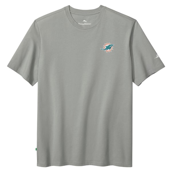 Miami Dolphins Tommy Bahama Huddle & Hang Tens T-Shirt - Gray